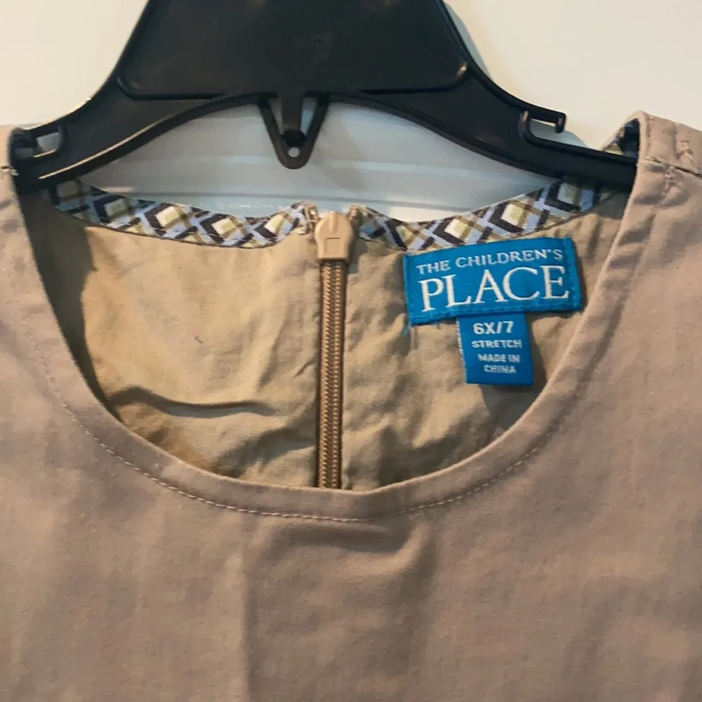 The Children’s Place Girls Stretchy Khaki Dress
